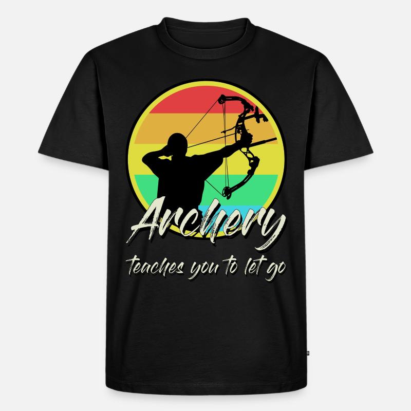 Archery Bow Shooting - Männer Premium Bio T-Shirt - Schwarz