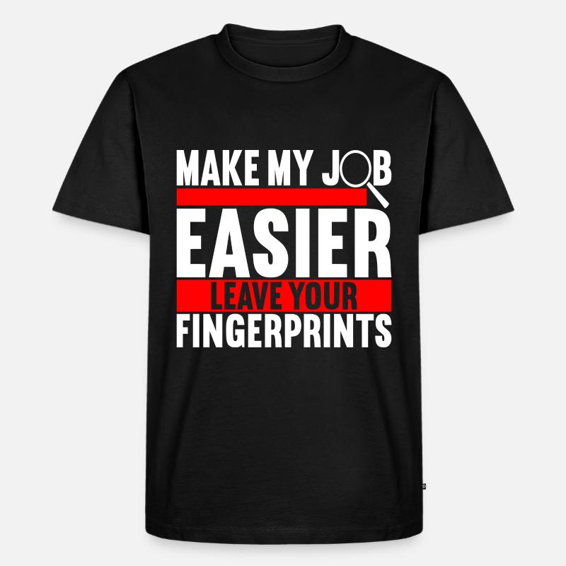 Forensik Forensiker - Männer Premium Bio T-Shirt - Schwarz