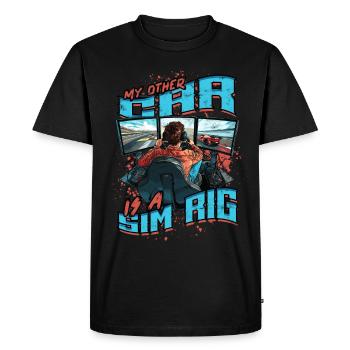Sim Racing Esports Sim Race - Men's Premium Organic T-Shirt - black - Front - Nico (187cm)