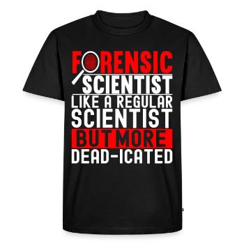 Forensics Forensic Scientist - Men's Premium Organic T-Shirt - black - Front - Nico (187cm)