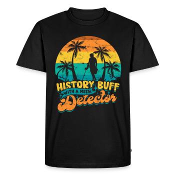 Détecteur de pêche à la terre Chasseur de trésors - T-shirt Premium bio Homme - noir - Devant - Nico (187cm)