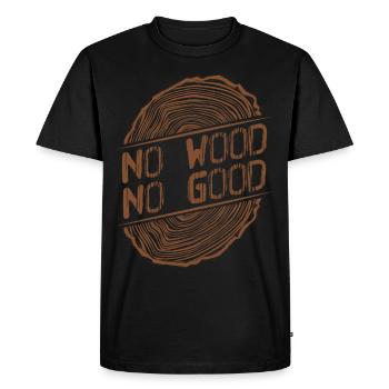 Bois de chauffage Charpentier Bois de bûcheron - T-shirt Premium bio Homme - noir - Devant - Nico (187cm)