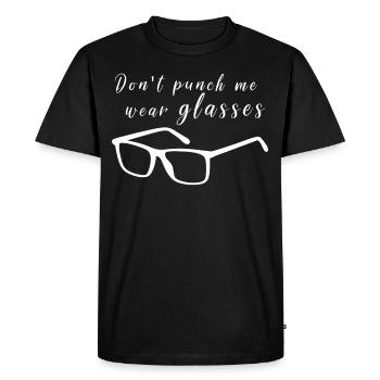 Lunettes Ne me frappez pas - T-shirt Premium bio Homme - noir - Devant - Nico (187cm)