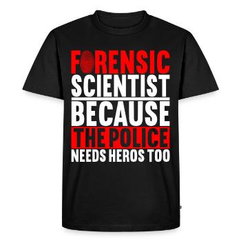 Forensics Forensic Scientist - Men's Premium Organic T-Shirt - black - Front - Nico (187cm)