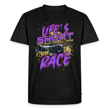 Sim Racing Simulator Esports Sim Race - Men's Premium Organic T-Shirt - black - Front - Nico (187cm)