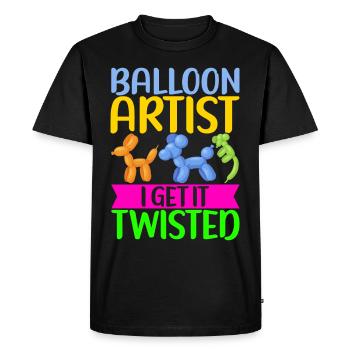 Balloon Animal Balloon Twisting - Men's Premium Organic T-Shirt - black - Front - Nico (187cm)