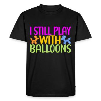 Balloon Animal Balloon Twisting - Men's Premium Organic T-Shirt - black - Front - Nico (187cm)