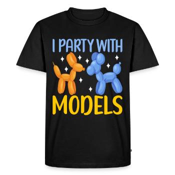 Balloon Animal Balloon Twisting - Men's Premium Organic T-Shirt - black - Front - Nico (187cm)