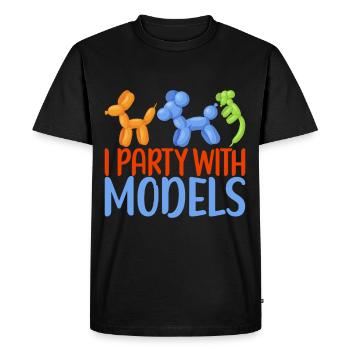 Balloon Animal Balloon Twisting - Men's Premium Organic T-Shirt - black - Front - Nico (187cm)