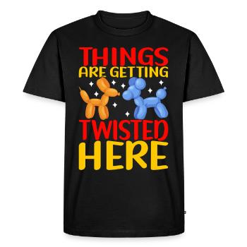 Balloon Animal Balloon Twisting - Men's Premium Organic T-Shirt - black - Front - Nico (187cm)