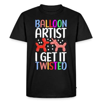 Balloon Animal Balloon Twisting - Men's Premium Organic T-Shirt - black - Front - Nico (187cm)