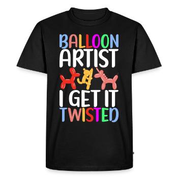 Balloon Animal Balloon Twisting - Men's Premium Organic T-Shirt - black - Front - Nico (187cm)