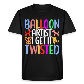 Balloon Animal Balloon Twisting - Men's Premium Organic T-Shirt - black - Front - Nico (187cm)