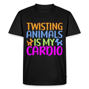 Ballon Animal Ballon Twisting - T-shirt Premium bio Homme - noir - Devant - Nico (187cm)