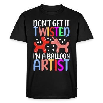 Balloon Animal Balloon Twisting - Men's Premium Organic T-Shirt - black - Front - Nico (187cm)