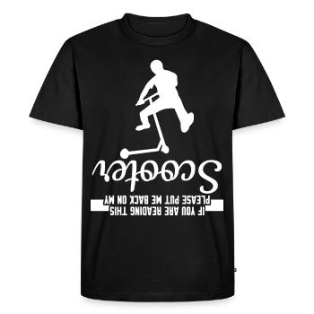 Kick Scooter Skater Scooter Stunt Scooter Kick - Men's Premium Organic T-Shirt - black - Front - Nico (187cm)