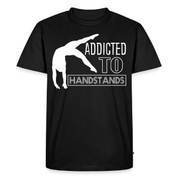Handstand Gymnastics Gymnast Handstands - Men's Premium Organic T-Shirt - black - Front - Nico (187cm)