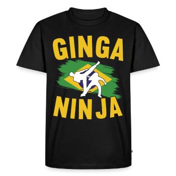 Capoeira Capoeirista - Men's Premium Organic T-Shirt - black - Front - Nico (187cm)