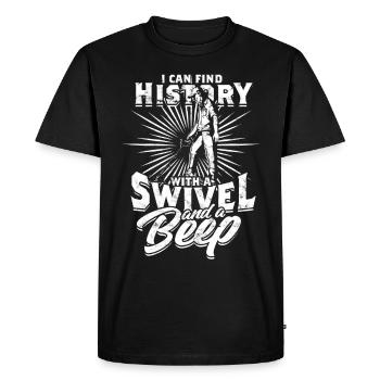 Détecteur de pêche à la terre Chasseur de trésors - T-shirt Premium bio Homme - noir - Devant - Nico (187cm)