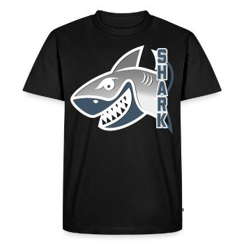 Requin Bleu Cadeau à Offrir - T-shirt Premium bio Homme - noir - Devant - Nico (187cm)
