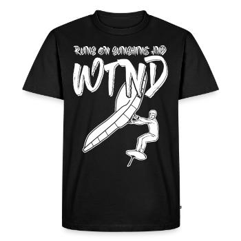 Wing Surfing Winging Wing Foiling - Men's Premium Organic T-Shirt - black - Front - Nico (187cm)