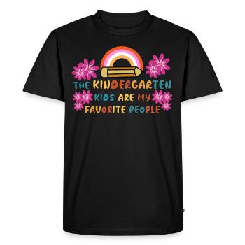 Enseignante de maternelle École maternelle - T-shirt Premium bio Homme - noir - Devant - Nico (187cm)