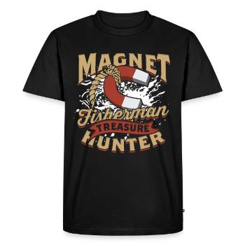 Magnet Fishing Magnet Fishing Metal Fishing - Men's Premium Organic T-Shirt - black - Front - Nico (187cm)