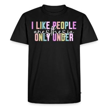 Médecin anesthésiste, Infirmière hospitalière - T-shirt Premium bio Homme - noir - Devant - Nico (187cm)