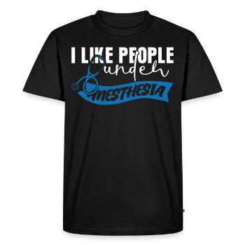 Infirmière Anesthésiste Médecin Hôpital - T-shirt Premium bio Homme - noir - Devant - Nico (187cm)