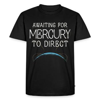 Mercure rétrograde - T-shirt Premium bio Homme - noir - Devant - Nico (187cm)