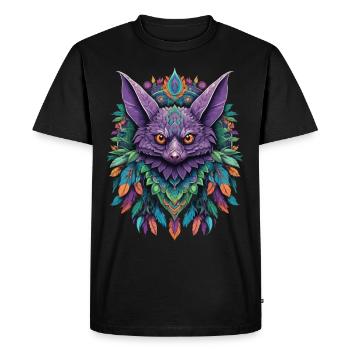 Bat Dream Catcher Mandala Design - Men's Premium Organic T-Shirt - black - Front - Nico (187cm)