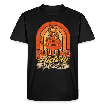 Magnet Fishing Pulling History Out Of Water - Men's Premium Organic T-Shirt - black - Front - Nico (187cm)