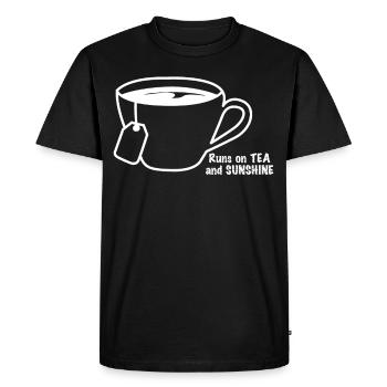 Tea Cup Teapot Tea Bag - Men's Premium Organic T-Shirt - black - Front - Nico (187cm)