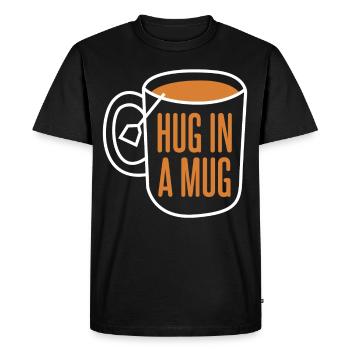 Tasse Théière Thé Sachet - T-shirt Premium bio Homme - noir - Devant - Nico (187cm)