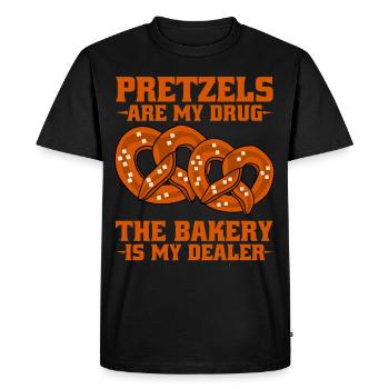 Bretzels Bretzel - T-shirt Premium bio Homme - noir - Devant - Nico (187cm)