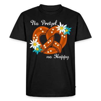 Bretzel Bretzels de Bavière - T-shirt Premium bio Homme - noir - Devant - Nico (187cm)