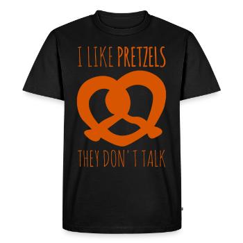 Bretzel Bretzels Bavière - T-shirt Premium bio Homme - noir - Devant - Nico (187cm)