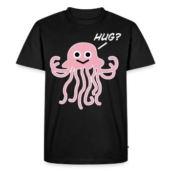 Méduses Hug Méduses Méduses Méduses - T-shirt Premium bio Homme - noir - Devant - Nico (187cm)