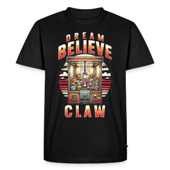 Préhenseur automatique Dream, Believe, Claw - T-shirt Premium bio Homme - noir - Devant - Nico (187cm)