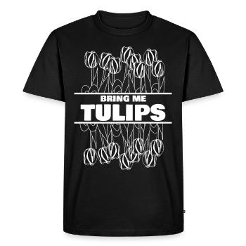 Tulipes Fleurs Fleur Jardin Tulipe - T-shirt Premium bio Homme - noir - Devant - Nico (187cm)