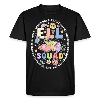 English Teacher English Teacher Tutor - Men's Premium Organic T-Shirt - black - Front - Nico (187cm)