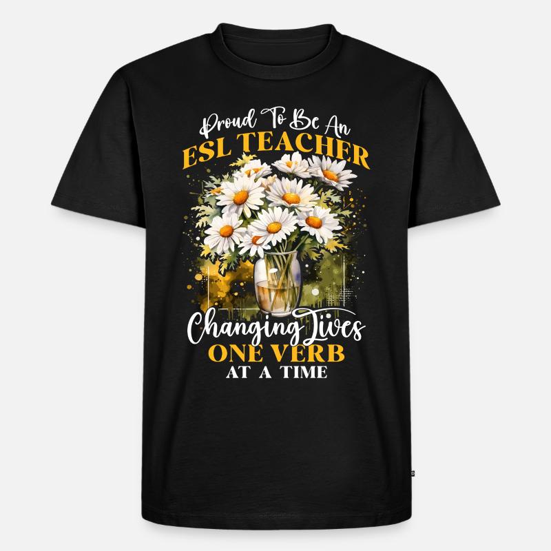 Englischlehrer Englischlehrerin Sprachlehrer - Männer Premium Bio T-Shirt - Schwarz