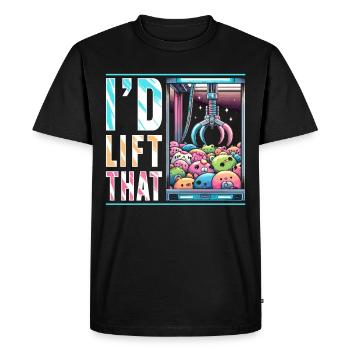 Machine à griffes Kraller Gripper Je soulèverais ça - T-shirt Premium bio Homme - noir - Devant - Nico (187cm)