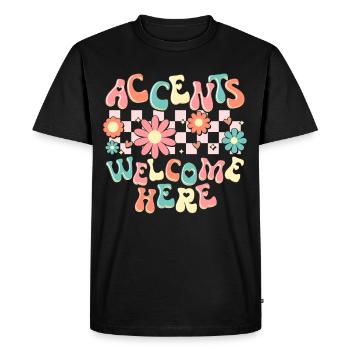 English Teacher English Teacher - Men's Premium Organic T-Shirt - black - Front - Nico (187cm)