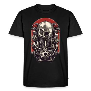 Motor Engineer Motor Vehicle Mechanic Vintage - Men's Premium Organic T-Shirt - black - Front - Nico (187cm)