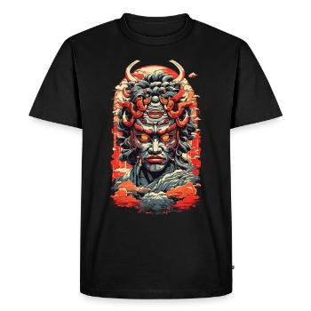 Esthétique Yokai Oni Ukiyo-e Démon japonais - T-shirt Premium bio Homme - noir - Devant - Nico (187cm)