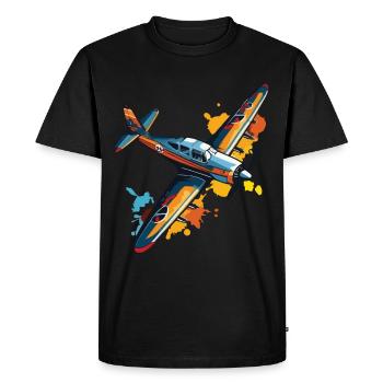 Modèle Avion Pilote Avion Hobby Design - T-shirt Premium bio Homme - noir - Devant - Nico (187cm)