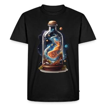 Universe in Bottle Boho Style Aesthetic - Men's Premium Organic T-Shirt - black - Front - Nico (187cm)