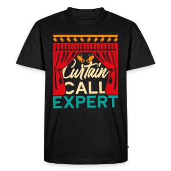 Professeur d’art dramatique Expert en appel de rideau - T-shirt Premium bio Homme - noir - Devant - Nico (187cm)