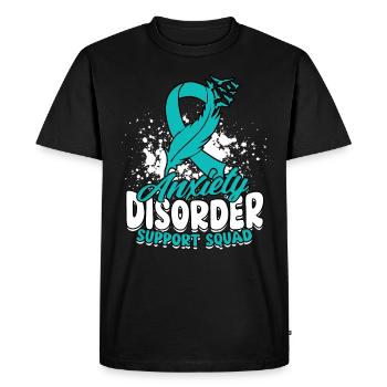 Escouade de soutien pour les troubles anxieux d’Angststörung - T-shirt Premium bio Homme - noir - Devant - Nico (187cm)